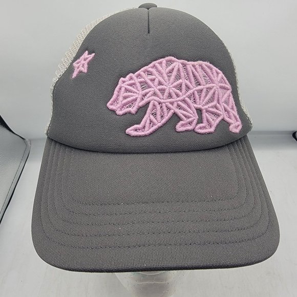 The North Face Womens Bear Star Black Pink Trucker Hat Cap Breathable Comfort main image 11